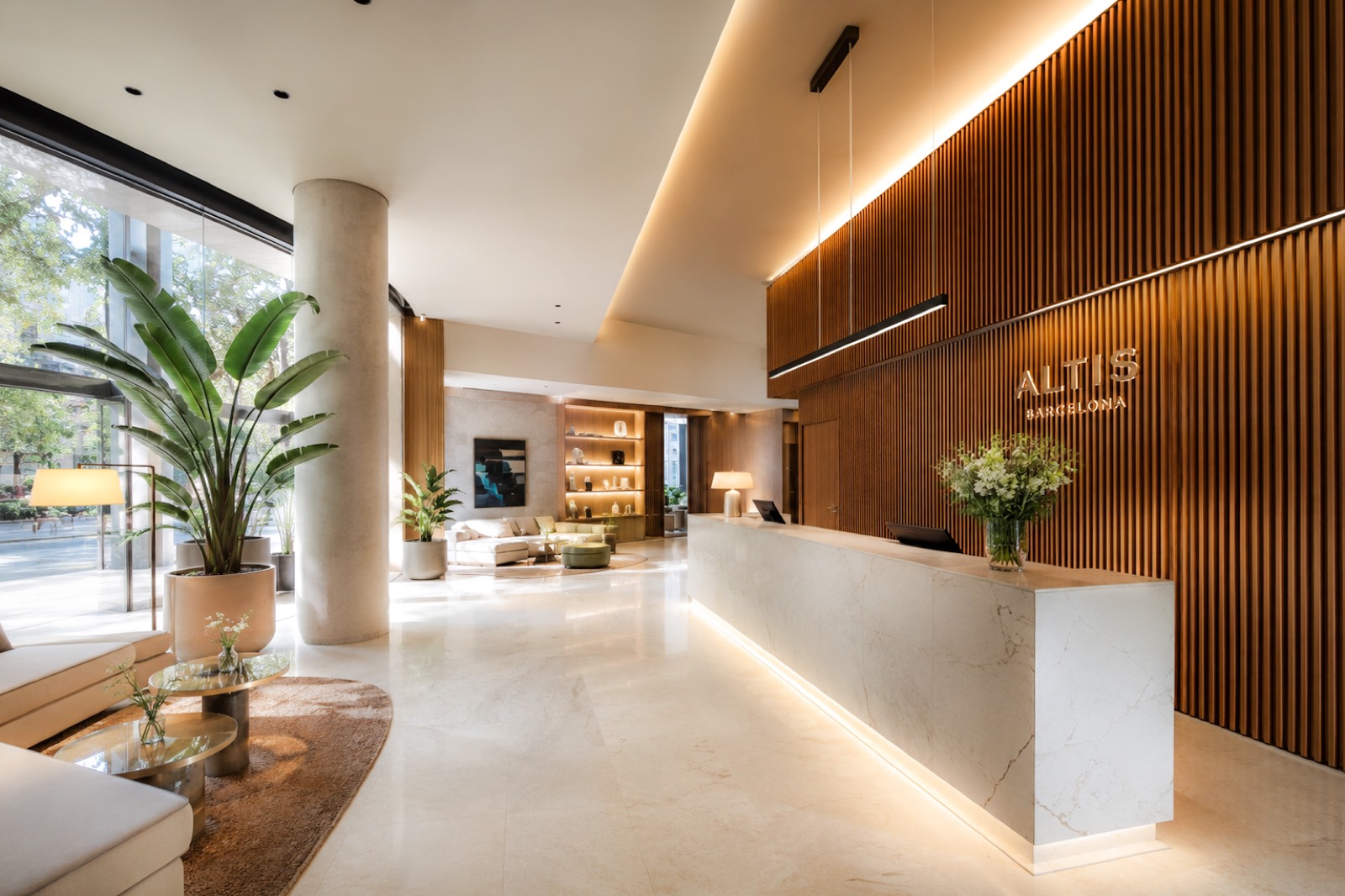 Hotel common area after retouching